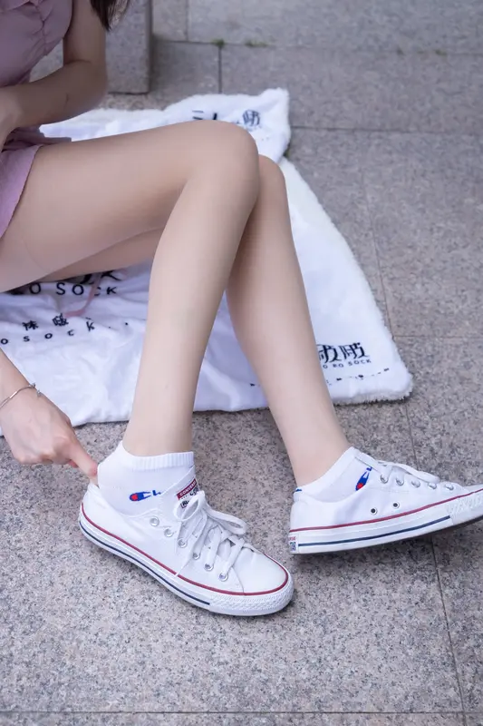 [BoBoSocks袜啵啵]NO.001 小甜豆-帆布鞋、白棉袜、肉丝 19
