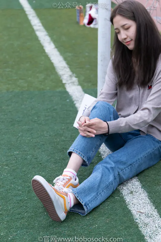 [BoBoSocks袜啵啵]NO.004 泡芙-vans帆布鞋、白棉袜、裸足 16