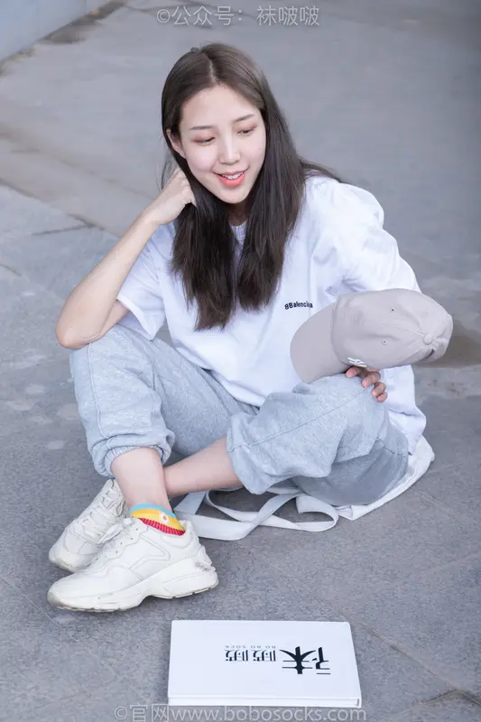 [BoBoSocks袜啵啵]NO.012 泡芙-运动鞋、白棉袜、裸足 8